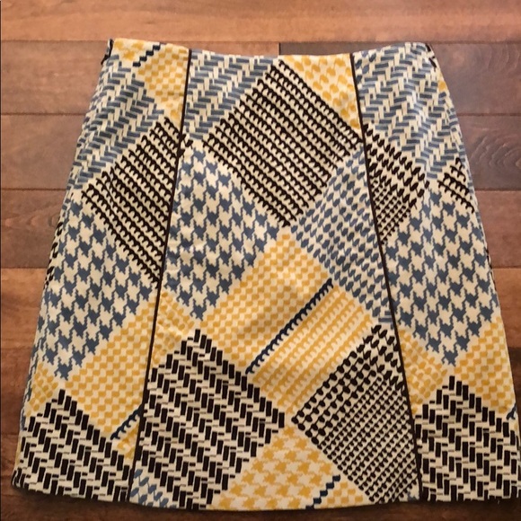 Anthropologie Maeve Houndstooth Button Skirt - Picture 3 of 10